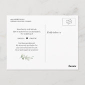 Verander de Datum Chic Greenery Eucalyptus Postpon Briefkaart (Achterkant)
