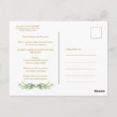 Verander de datum citroen gouden trouw uitgesteld briefkaart (Achterkant)