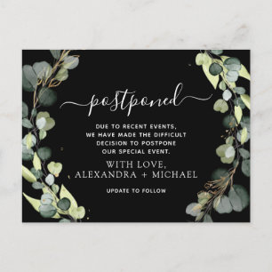 Verander de Datum die Greenery Eucalyptus is uitge Aankondigingskaart