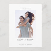 Verander de Datum Eenvoudige Chic Aangepaste Fotob Briefkaart (Voorkant)