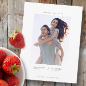 Verander de Datum Eenvoudige Chic Aangepaste Fotob Briefkaart