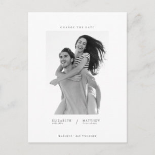 Verander de Datum Eenvoudige Chic Aangepaste Fotob Briefkaart