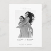 Verander de Datum Eenvoudige Chic Aangepaste Fotob Briefkaart (Voorkant)