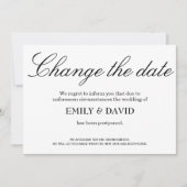 Verander de datum elegant en minimaal kaart (Voorkant)