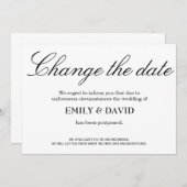 Verander de datum elegant en minimaal kaart (Voorkant / Achterkant)