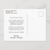 Verander de datum Elegante rode roos Huwelijk uitg Aankondigingskaart (Achterkant)