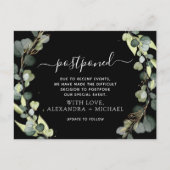 Verander de datum Eucalyptus Groen Uitgesteld Aankondigingskaart (Voorkant)