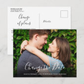 Verander de datum foto bruiloft uitgesteld briefkaart (Voorkant / Achterkant)