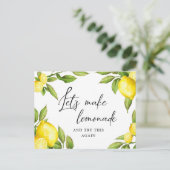 Verander de datum Geannuleerde evenement citroenen Briefkaart (Staand voorkant)