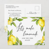 Verander de datum Geannuleerde evenement citroenen Briefkaart (Voorkant / Achterkant)