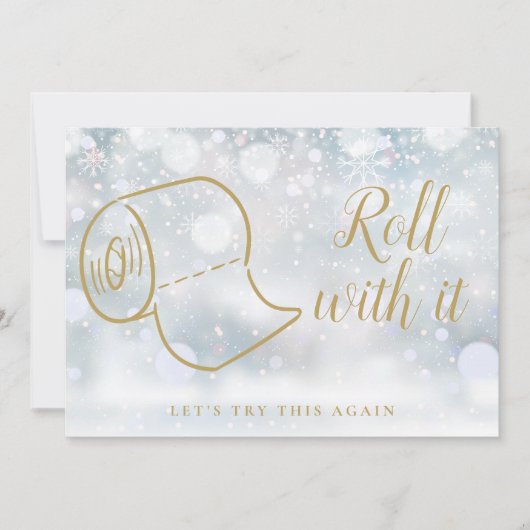 Verander de datum Geannuleerde update Winter Save The Date (Voorkant)