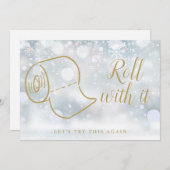 Verander de datum Geannuleerde update Winter Save The Date (Voorkant / Achterkant)