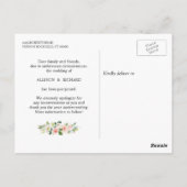 Verander de Datum Gemakkelijke Blush Pink Foto Briefkaart (Achterkant)