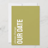 Verander de datum - grappige Minimalistische Elega Aankondiging (Voorkant)