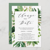 Verander de Datum Greenery Tropical Palm Leaves Kaart (Voorkant / Achterkant)