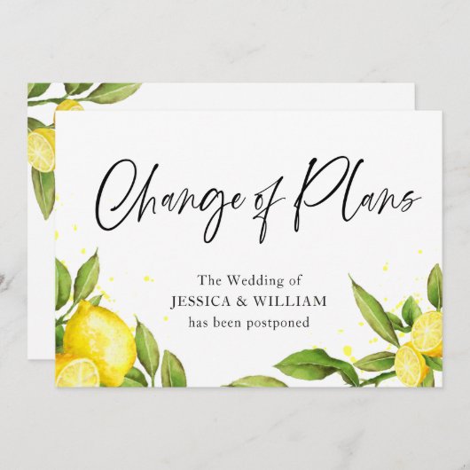 Verander de Datum Greenery van Lemons die wordt ui Kaart (Voorkant / Achterkant)