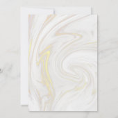 Verander de datum groen blad marmer werveling save the date (Achterkant)