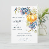 Verander de datum herfst bruiloft aankondiging (Staand voorkant)