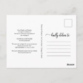 Verander de datum Huwelijk uitgesteld Elegant scri Briefkaart (Achterkant)