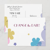 VERANDER DE DATUM Huwelijkse Anniversaire Ansichtk Aankondigingskaart (Voorkant / Achterkant)