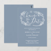 Verander de datum landelijke bloemstijl uitgesteld briefkaart (Voorkant / Achterkant)