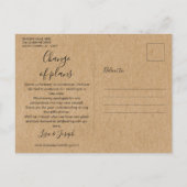 Verander de Datum Landelijke Foto Bewaar de Datum Briefkaart (Achterkant)