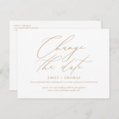 Verander de Datum Minimalistisch Modern Calligrafi Briefkaart (Voorkant / Achterkant)