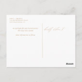 Verander de Datum Minimalistisch Modern Calligrafi Briefkaart (Achterkant)