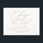 Verander de Datum Minimalistisch Modern Calligrafi Briefkaart<br><div class="desc">Werk uw gasten met de details voor uw opnieuw geplande of uitgestelde gebeurtenis met dit minimalistische en moderne briefkaart bij dat modern calligrafiekmanuscript kenmerkt. Alle kleuren zijn bewerkbaar. Stop alsjeblieft bij mijn winkel om meer te zien als dit.</div>