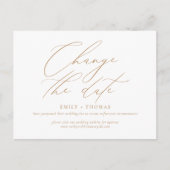 Verander de Datum Minimalistisch Modern Calligrafi Briefkaart (Voorkant)