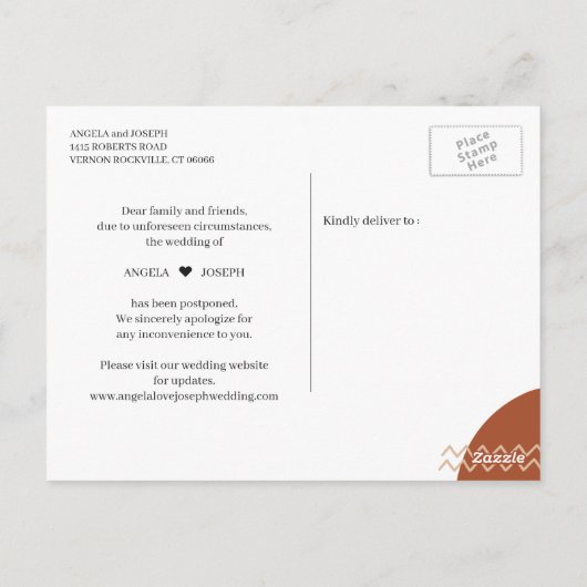 Verander de Datum Modern Abstract Tropisch die wor Briefkaart (Achterkant)