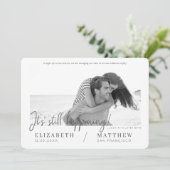 Verander de Datum Modern Chic Aangepaste Fotobruil Save The Date (Staand voorkant)