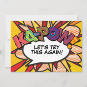 Verander de datum Modern Fun Comic Book Pop Art Kaart (Voorkant)