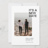 Verander de Datum Modern Simpe Typografie Kaart (Voorkant)