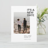 Verander de Datum Modern Simpe Typografie Kaart (Staand voorkant)