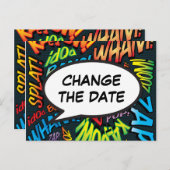 Verander de datum Modern typografisch plezier Briefkaart (Voorkant / Achterkant)