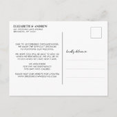 Verander de datum moderne elegante typografie foto aankondigingskaart (Achterkant)