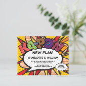 Verander de datum Moderne stripboekpret Briefkaart (Staand voorkant)