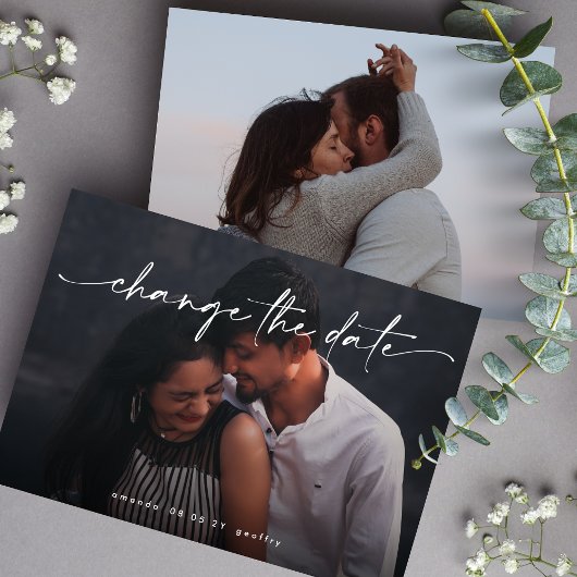 Verander de Datum MultiFoto QR CODE Save The Date