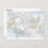 Verander de datum Nieuw plan Viering Winter Aankondigingskaart (Voorkant / Achterkant)