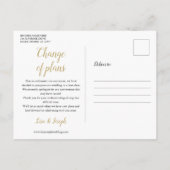 Verander de datum Nieuw plan Viering Winter Aankondigingskaart (Achterkant)