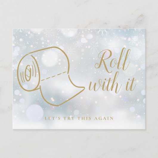 Verander de datum Nieuw plan Viering Winter Aankondigingskaart (Voorkant)