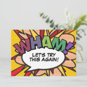 Verander de datum Nieuwe plan Moderne leuk comic Kaart (Staand voorkant)