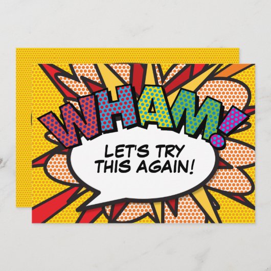 Verander de datum Nieuwe plan Moderne leuk comic Kaart (Voorkant / Achterkant)