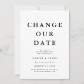 Verander de Datum Nieuwe Vertrouwdatum Save The Date (Voorkant)