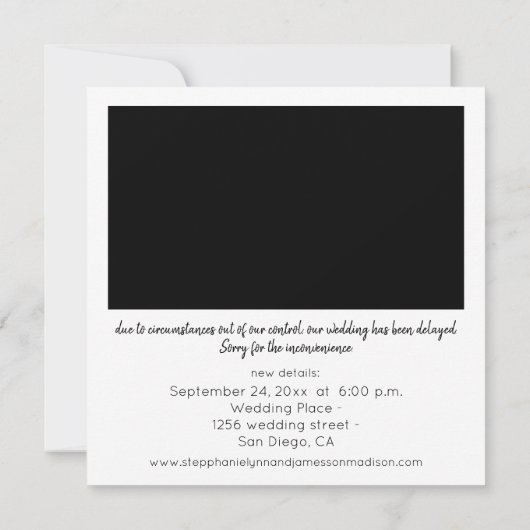 Verander de Datum Onmiddellijke Gedetailleerde Typ Kaart (Achterkant)