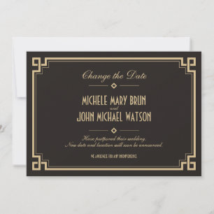 Verander de Datum Retro Lijst Art Deco Dark Kaart