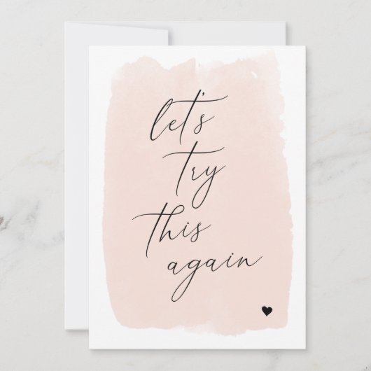 Verander de datum | Roze Aquarel Kaart (Voorkant)