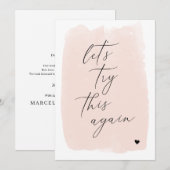 Verander de datum | Roze Aquarel Kaart (Voorkant / Achterkant)