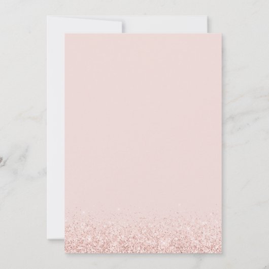 Verander De Datum Roze Goud Confetti Blozend Roze Save The Date (Achterkant)
